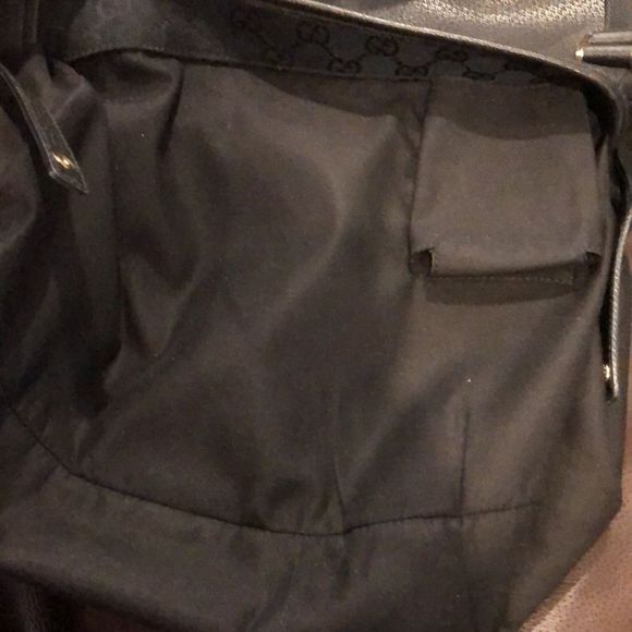 GUCCI Abbey D Ring Black Leather Shoulder Bag Tote Vintage Authentic Pristine - Picture 16 of 17